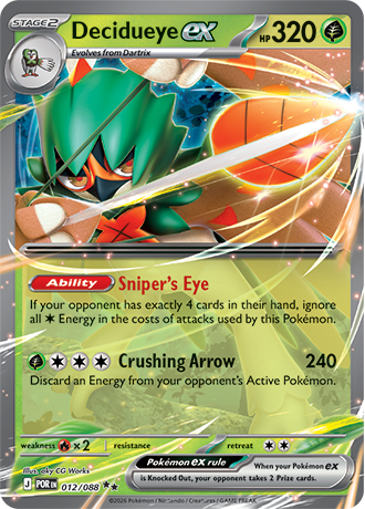 Decidueye ex 012/088 - Perfect Order - officiële kaartafbeelding