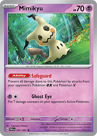 Mimikyu 037/091 - Paldean Fates - officiële kaartafbeelding