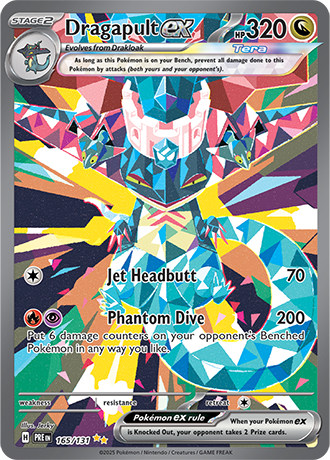 Dragapult ex 165/131 - Prismatic Evolutions - officiële kaartafbeelding
