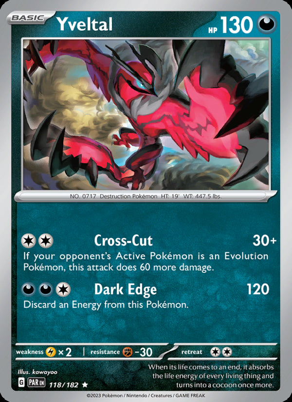 Yveltal 118/182 - Paradox Rift - officiële kaartafbeelding