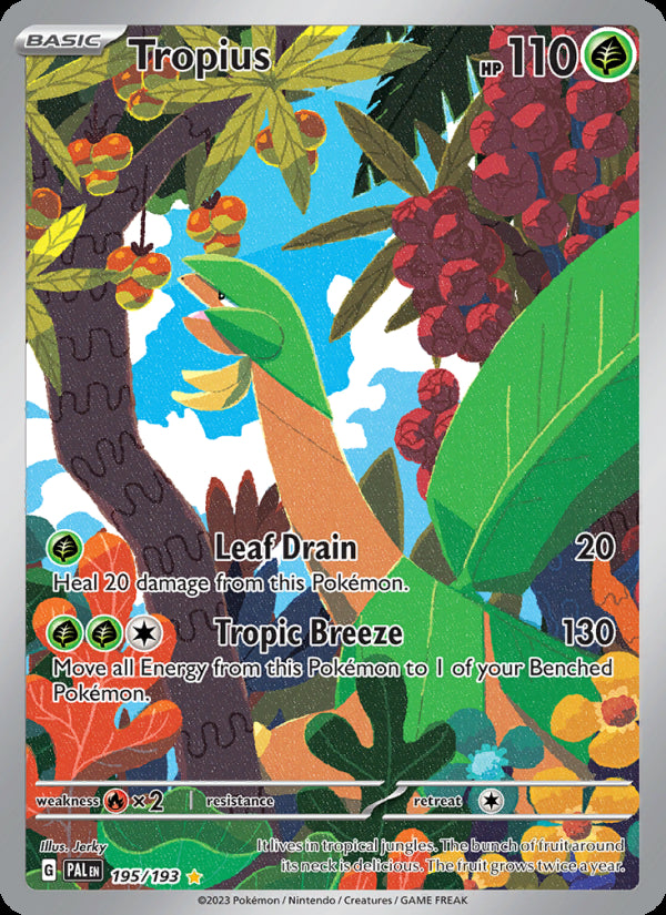 Tropius 195/193 - Paldea Evolved - officiële kaartafbeelding