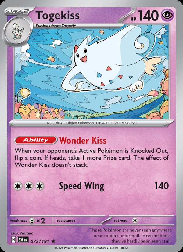 Togekiss 072/191 - Surging Sparks - officiële kaartafbeelding