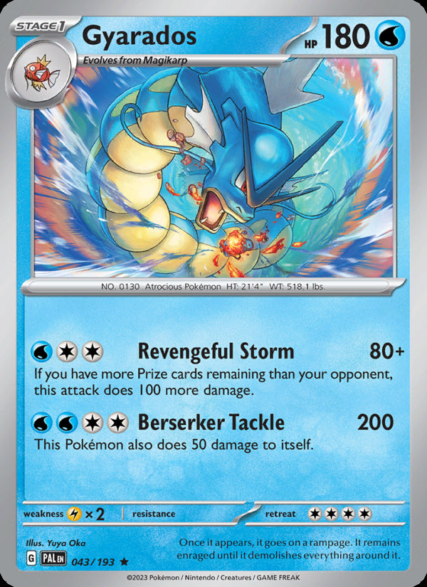 Gyarados 043/193 - Paldea Evolved - officiële kaartafbeelding